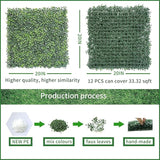 NETAP Grass Wall Panels Backdrop, 20"x 20"(6Pcs) Faux Boxwood Panels for Outdoor Indoor Green Wall Decor, Party Wedding Garden Fence Decorations