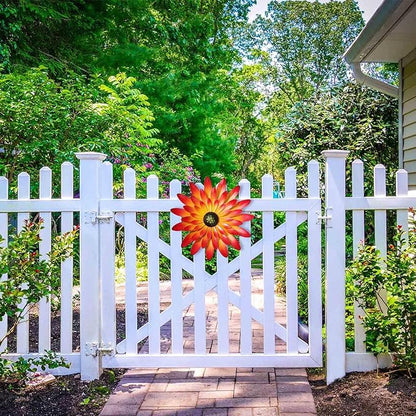 AHYS Metal Flowers Wall Decor Indoor Outdoor Metal Wall Art for Farmhouse Home Living Room Bedroom Bathroom Garden Decor – Red