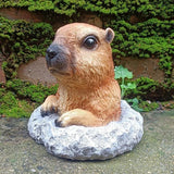 Patio Ornament Resin Gopher Statue Garden Decoration Realistic Animal Statues Weather-Resistant Garden Decor for Lawn Patio Balcony A
