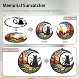 BamLue Cat-Angle Suncatcher Loss Sympathy Gift, 2-Layer DIY Memorial Sun Catcher, Pet Bereavement Gift, Gifts for Loss of Cat in Loving Memory