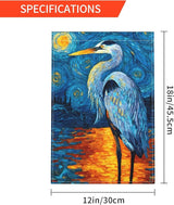 Stork Bird Garden Flag Seasonal Double Sided 12 x 18 Inch Small Yard Flag for Indoor Outdoor Decor Holiday All Seasons