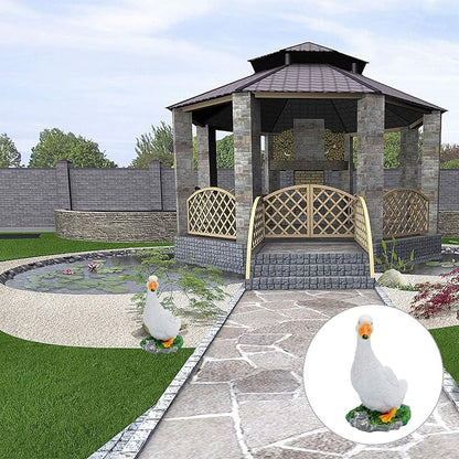 GANAZONO Simulated Duck Ornament 5.90X3.93X3.14In Outdoor Garden Decor Lifelike Lawn Duck Figurine for Patio Yard Landscaping Craft