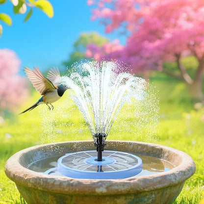 AISITIN 3.5W Solar Fountain Pump for Bird Bath Upgraded 2026, Floating Solar Water Fountain Kit with 8 Nozzles & 3 Integrated Bracket for Garden, Pond, Pool, Water Feature and Outdoor (Blue)