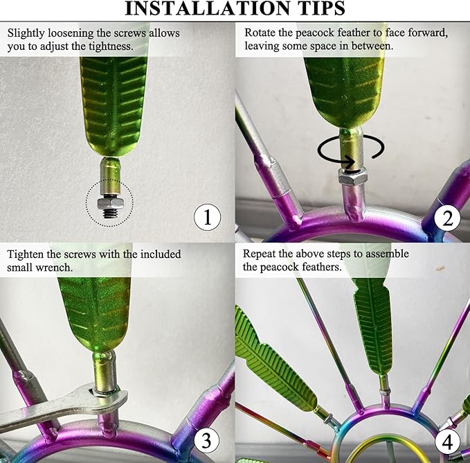 Outdoor Bottle Tree with Peacock Metal Stake for Outdoor Colorful Garden Decorative Bottle Holder & Outdoor