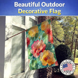 Caroline's Treasures Georgia Cherokee Rose in Watercolor House Flag Large Porch Sleeve Pole Decorative Outside Yard Banner Artwork Wall Hanging, Polyester, House Size, Multicolor