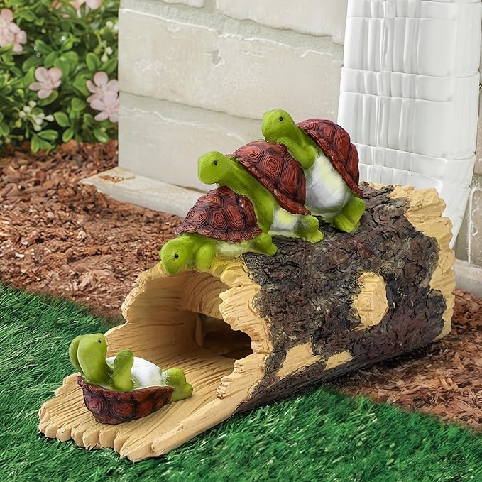 Funny Turtle Gutter Downspout Extender Statue, Garden Animal Decor Gutter Extension, Splash Block, Eco-Friendly Resin, Outdoor Decor Sculpture, Gutter Diverter Rain Perfect for 3"x4" Downspout