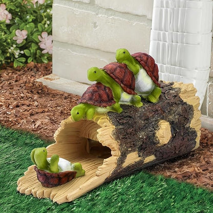Funny Turtle Gutter Downspout Extender Statue, Garden Animal Decor Gutter Extension, Splash Block, Eco-Friendly Resin, Outdoor Decor Sculpture, Gutter Diverter Rain Perfect for 3"x4" Downspout