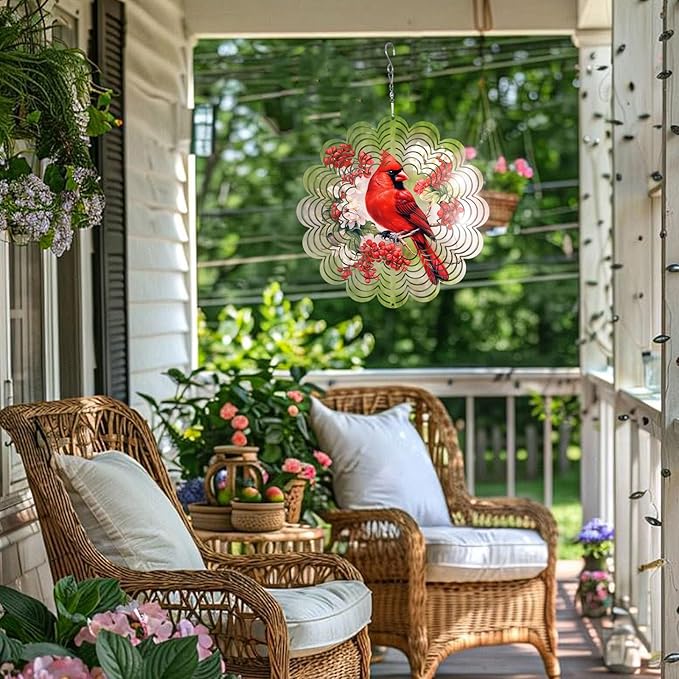 Cardinal Gifts for Mom, Moms Wind Spinners, Mother's Day Best Gift for Mom, Mother Birthday Gift from Daughter Son, Love Reminder Gifts for Mother's Day, Garden Decor Gifts for Outside, Patio, 12in