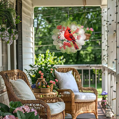 Cardinal Gifts for Mom, Moms Wind Spinners, Mother's Day Best Gift for Mom, Mother Birthday Gift from Daughter Son, Love Reminder Gifts for Mother's Day, Garden Decor Gifts for Outside, Patio, 12in