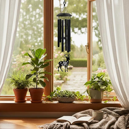 Wind Chimes for Mom - Birthday Gift from Daughter or Son, Perfect for Mother's Day, Christmas, Valentine's, Thanksgiving | Soothing Wind Bell, Gift for Mom Who Has Everything (Deer)