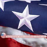 American Flag 2X3 Ft, Multipurpose Heavy Duty US Flag, 4 Brass Grommets, Handmade Embroidered Stars & Sewn Stripes, UV Resistant Outdoor Flag, Indoor Wall Hanging for Bedroom, Patio, Porch