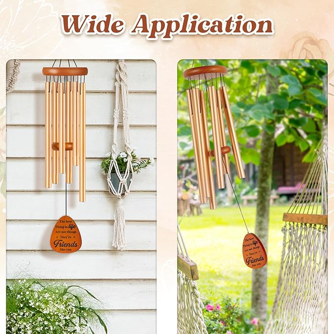 Friendship Gifts for Women, 36'' Friends Wind Chimes, Best Friend Birthday Gifts for Women, Bestie, Soul Sister, Christmas Galentine Gift Idea for Bestfriend BFF Long Distance Friendship