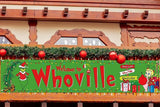 Nepnuser Christmas Fence Banner Green Christmas Winter Holiday Birthday Party Decoration Xmas Large Home Garden Outdoor Yard Hanging Sign-1.6 * 8.2ft
