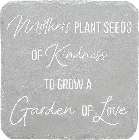 Pavilion Gift Company 25317 Mother's 7.75" x 7.75" Garden Stone, Light Gray, White