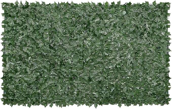 VEVOR Artificial Ivy Privacy Fence Screen, 59 x 98 in Faux Ivy Vine Leaf Hedges Fence, Greenery Privacy Fence with Mesh Cloth Backing, Green Wall Decoration for Outdoor Garden, Yard, Balcony