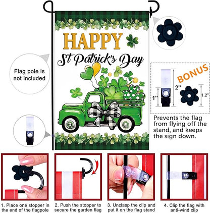 Garden Flag Set of 12 Double Sided Double Stitched 12x18 Inch, Seasonal & Holiday Yard Flags for Outside, All Seasons, 7 Major Holidays, Home Sweet Home Decor for Patio Lawn