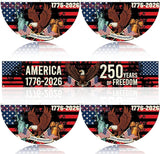 Chumia 5 Pcs 250th Anniversary Decorations Include 1776-2026 Patriotic Outdoor Hanging Bunting Fan Banners American Flag Fence Banner Fourth of July Independence Day Porch Yard Garden Decor