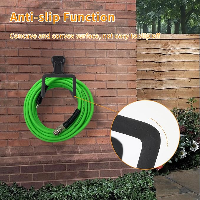 Heavy Duty wall Hooks, Garage Tool Hooks, Bicycle wall Hangers, Garden Tool Hooks, Hose Hooks, Suitable for Hanging Gardening Tools, ladders, Hoses, Bicycles, and Other Items(1 Black)
