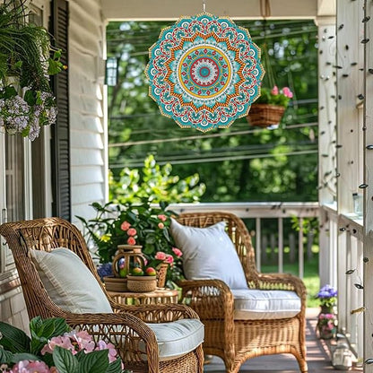 Mandala Gifts for Mom, Moms Wind Spinners, Mother's Day Best Gift for Mom, Mother Birthday Gift from Daughter Son, Love Reminder Gifts for Mother's Day, Garden Decor Gifts for Outside, Patio, 12in