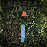 Japanese Wind Chime Cast-Iron Outdoor Ornament for Garden, Patio & Balcony, Hanging Metal Wind-Bell Decoration Gift, Blessing Pendant Windchimes & PVC Wind-Catcher, Fortune Cat - Gold