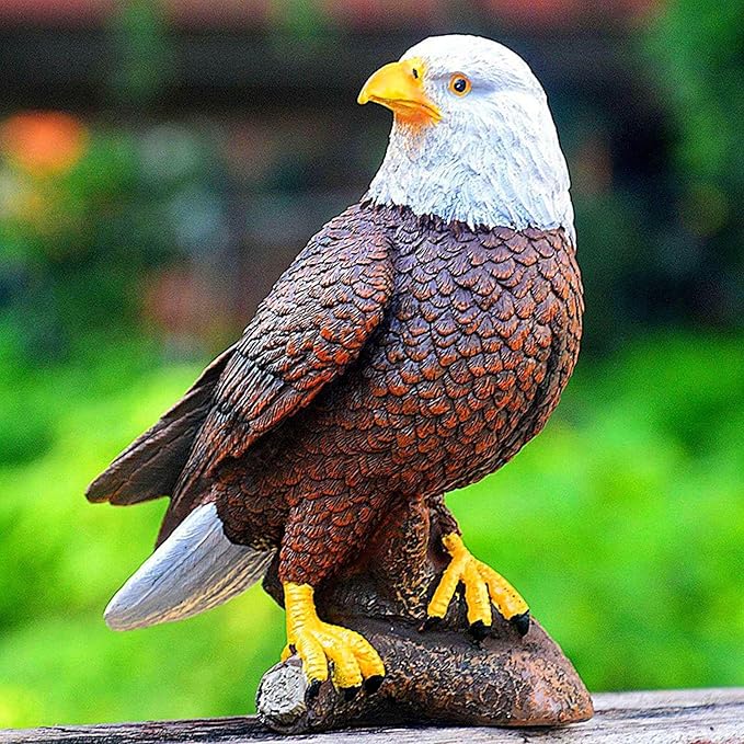 Cute Statues Garden and Yard Statue Bald Eagle Hanging Bird Backyard Decor