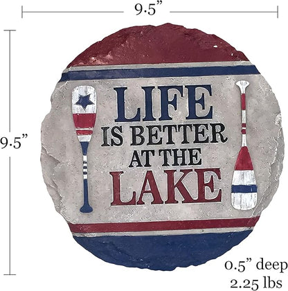 Spoontiques - Garden Décor - Lake Stepping Stone - Decorative Stone for Garden