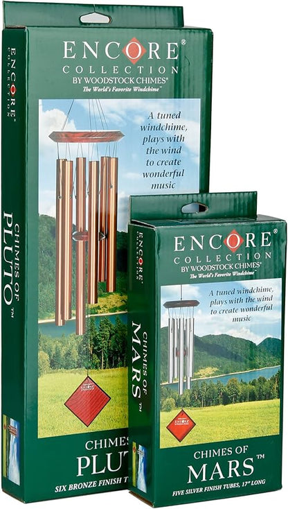 Woodstock Wind Chimes of Mars Wind Chimes for Outside 17" Green Small Light Sound Wind Chime Décor for Outdoor Garden, Patio, Porch, Encore Collection