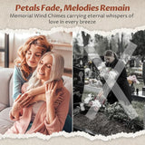 Memorial Wind Chimes for Outside - Deep Tone Sympathy Gifts for Loss of Loved One, Soothing Melodies Windchimes Outdoors Decor for Garden, Patio, Memorial Giftes for Mom, Grandma, Friends