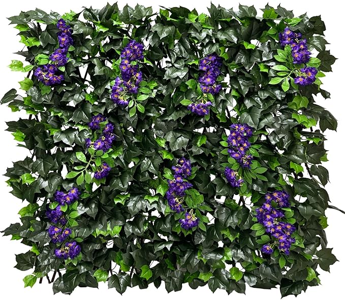 Artificial Expandable Ivy Privacy Fence Screen,Adjustable Size,Dense Leaf Panel,Perfect for Balcony,Garden,Fence Cover and Green Wall Decoration