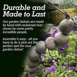 Happy Gardens River Rock Caterpillar Statue - Stone Cairn Sculpture Zen Garden Decor Outdoor Yard Art
