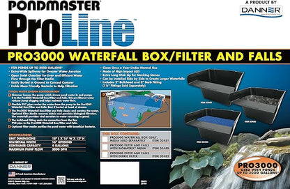 Danner Manufacturing, Inc., Pro Line Pro3000 Waterfall Box with Debris Filter, 02482