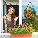 Plexiglas Sunflower Suncatcher Window Hanging - Sun Catchers for Windows Hanging - Hand Painted Suncatcher Garden Ornaments Christmas Mother's Day, Valentine's Day Ornaments