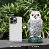 OFFO Plastic Owl Scarecrow for Halloween Decorations Outdoor Garden, Yard, Pool Decoration, 8.3 in Height, Snow Owl