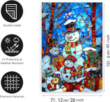 Stained Glass Snowman House Flags 28 x 40 Double Sided Merry Christmas Garden Flag Hello Winter Yard Flag Happy Holidays Flag for Outside Welcome New Year Outdoor Flag Large