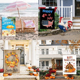 CDLong Seasonal Garden Flag Set of 12 Double Sided 12 x 18 Inch Yard Flag, Small garden flags for outside, Christmas Spring Seasonal Flag for Outdoor Holiday Decorations