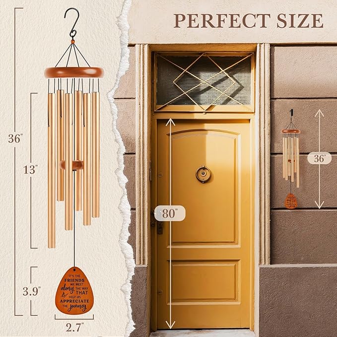 SteadStyle Friendship Gifts for Women, Wind Chime for Best Friends, Friend Gifts for Men - Wonderful Friendship Presents for Special Women BFF Wind Chimes for Outside Garden Patio Backyard