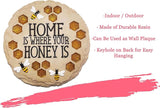 Spoontiques - Garden Décor - Home is Where Your Honey is Stepping Stone - Decorative Stone for Garden