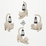Solar Cat Garden Statue 10 Inch Porch Patio Decor for Outside Yard Decoration Outdoor Unique Housewarming Gardening Birthday Gifts for Cat Lovers Women Grandma