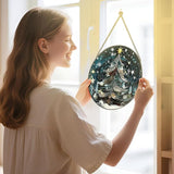 8-Inch Starry Christmas Tree Suncatcher Ornament: Stained Glass Window Hanging & Decor, Sun Catchers Indoor Window — Gift for Christmas, Holiday Present Idea, Gifts Exchange, Gift Idea