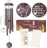 Gifts for Sister, 25''Wind Chimes, Birthday Gifts for Sister, Soul Sisters Unique Gift for Women,Thanksgiving,Christmas Day Gift Ideas for Love Rreminder