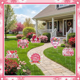 Rngmsi Mothers Day Plant Stakes Flower Pots Signs, 6PCS Happy Mother's Day Metal Garden Stakes Decorative Outdoor, Best Mom Ever Yard Decor for Home Lawn Party Supplies