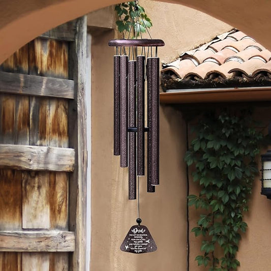 ZANIION Sympathy Memorial Gifts for Loss of Dad Wind Chimes 32", Bereavement Gift for Loss of Father, Windchimes in Memory of Dad Present, Condolence/Remembrance Present for Her/Him Wind Bell 32"