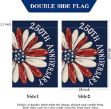 250th Anniversary America Garden Flag, 250 Anniversary USA Flag Patriotic Banner 250 Years of Freedom Yard Sign 4th of July Double-Sided Waterproof 1776-2026 Commemorative Flag 28x40 Inch