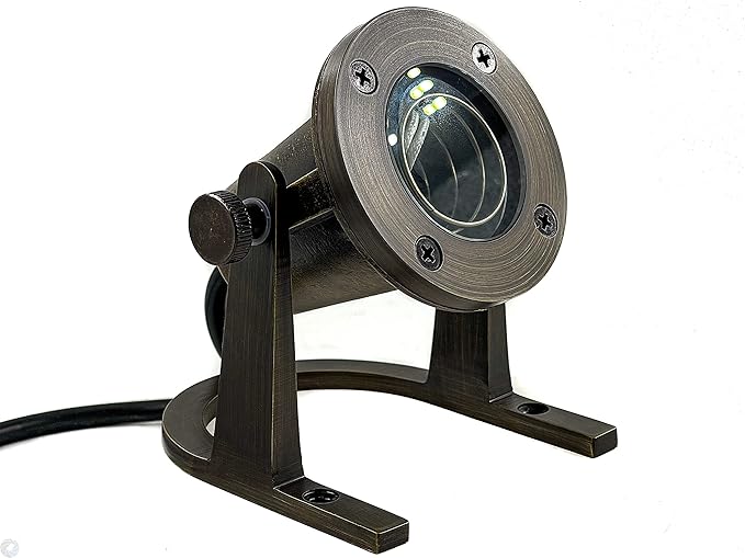 Underwater Light 172 - Solid Brass Underwater Pond Lights LED Submersible Waterfall Pool Pond Fountain Lighting Long Lasting IP 68 Waterproof Lighting with Connectors (No Bulb)