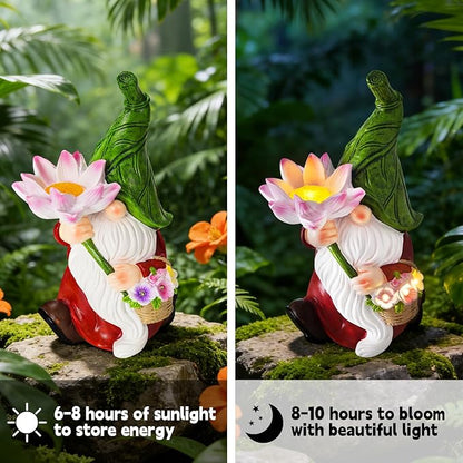 Garden Gnomes Outdoor Gnomes Funny Garden Decor for Outside Yard、Balcony 、Lawn and Gifts for Women, Unique Artistic Housewarming Presents Gift