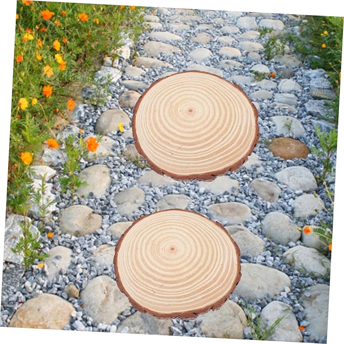 BESPORTBLE 2pcs Wooden Garden Paver Stepping Stones Durable Outdoor Walkway Decorative Pathway Stepping Decorations for Lawn Patio Landscaping