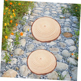 BESPORTBLE 2pcs Wooden Garden Paver Stepping Stones Durable Outdoor Walkway Decorative Pathway Stepping Decorations for Lawn Patio Landscaping