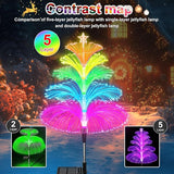 WEITEXS Solar Garden Lights Waterproof 3 Pack 7 Color Changing Outdoor Decorative Rainbow Jellyfish Lights for Outside Yard Pathway Garden Decor Patio Lawn Gifts for Mother's Women