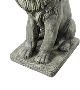 Lion Statue for Garden - Outdoor Sculpture Decoration - 22.8" H Concrete Seated Lion Statue for Home Décor Patio Yard