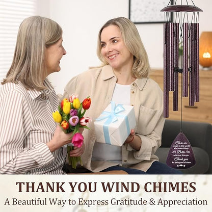 Thank You Gifts for Women Men, Tree of Life Wind Chimes 33.5", Teacher Appreciation Gifts, Thank You Gift for Friends Mentor Boss Teacher Nurse, Appreciation Gift for Coworker Women Men Volunteer